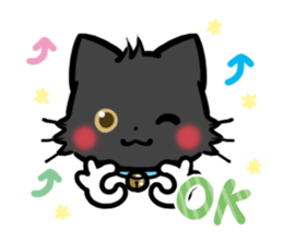 mild-Black cat sticker #8689061