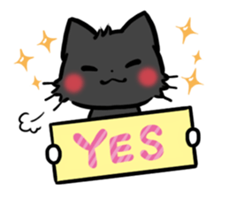 mild-Black cat sticker #8689075