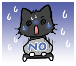 mild-Black cat sticker #8689076