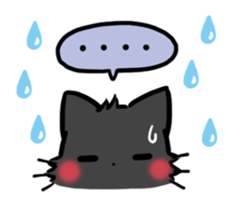 mild-Black cat sticker #8689089
