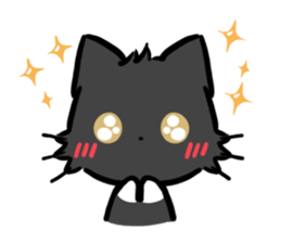 mild-Black cat sticker #8689090