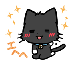 mild-Black cat sticker #8689093