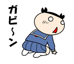 School girls of the funny hairstyle 3 sticker #8689213