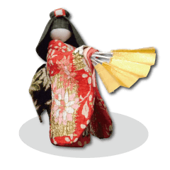 สติ๊กเกอร์ไลน์ Celebration a small japanese paper doll