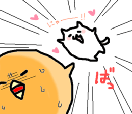 kawaii cats and chick sticker #8694449