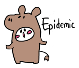 Zodiac-style Domi-no,onions ribbon-chan sticker #8694544