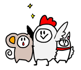 Zodiac-style Domi-no,onions ribbon-chan sticker #8694555