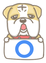 Ace the English Bulldog sticker #8695883