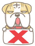 Ace the English Bulldog sticker #8695884
