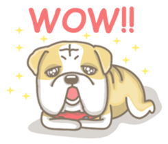Ace the English Bulldog sticker #8695885