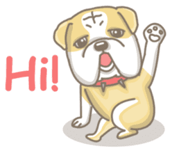 Ace the English Bulldog sticker #8695887