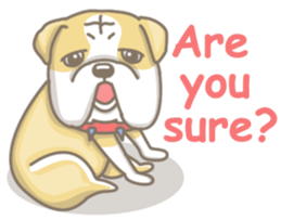 Ace the English Bulldog sticker #8695891