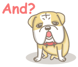 Ace the English Bulldog sticker #8695893