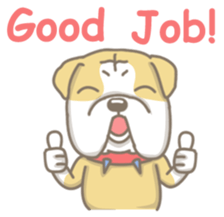 Ace the English Bulldog sticker #8695899