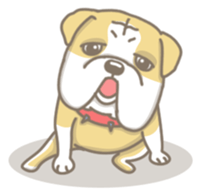 Ace the English Bulldog sticker #8695901
