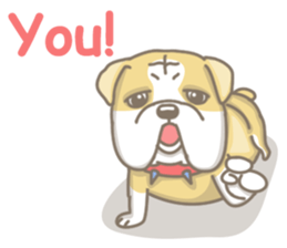 Ace the English Bulldog sticker #8695914