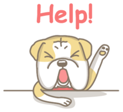 Ace the English Bulldog sticker #8695920