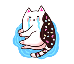 Candy cat & Little waffle sticker #8696021