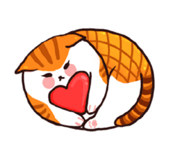 Candy cat & Little waffle sticker #8696036
