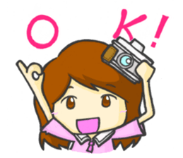 Take a picture with white camera sticker #8696687