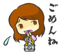 Take a picture with white camera sticker #8696693