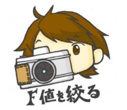 Take a picture with white camera sticker #8696702
