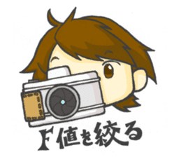 Take a picture with white camera sticker #8696702
