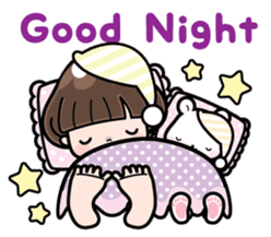 Funny girl with lovely white bear sticker #8697655