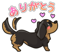I Love Dachshund (Black Tan) sticker #8698602