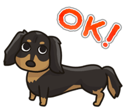 I Love Dachshund (Black Tan) sticker #8698607