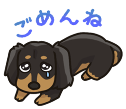 I Love Dachshund (Black Tan) sticker #8698610