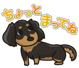 I Love Dachshund (Black Tan) sticker #8698615