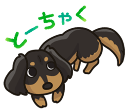 I Love Dachshund (Black Tan) sticker #8698617