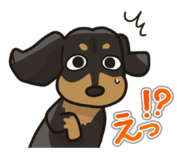 I Love Dachshund (Black Tan) sticker #8698618
