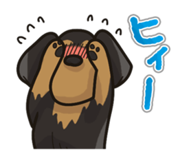 I Love Dachshund (Black Tan) sticker #8698620