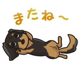 I Love Dachshund (Black Tan) sticker #8698624