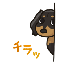 I Love Dachshund (Black Tan) sticker #8698625