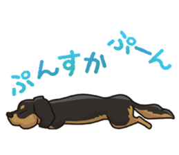 I Love Dachshund (Black Tan) sticker #8698627