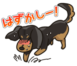 I Love Dachshund (Black Tan) sticker #8698628