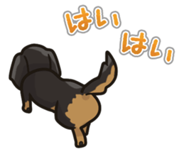 I Love Dachshund (Black Tan) sticker #8698629