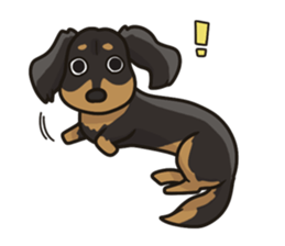 I Love Dachshund (Black Tan) sticker #8698630
