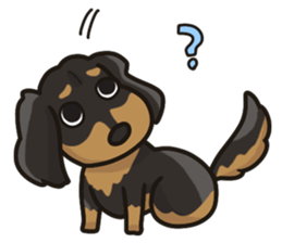 I Love Dachshund (Black Tan) sticker #8698631