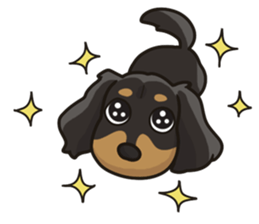 I Love Dachshund (Black Tan) sticker #8698632