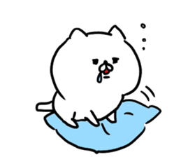 a white carefree cat sticker #8699008