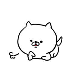 a white carefree cat sticker #8699011