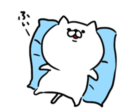 a white carefree cat sticker #8699015