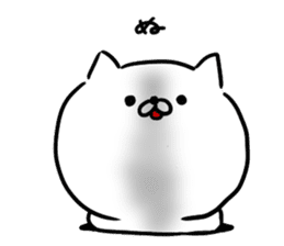 a white carefree cat sticker #8699019