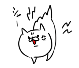 a white carefree cat sticker #8699021