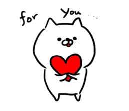 a white carefree cat sticker #8699033