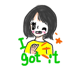 Japanese girl (English version) sticker #8699398